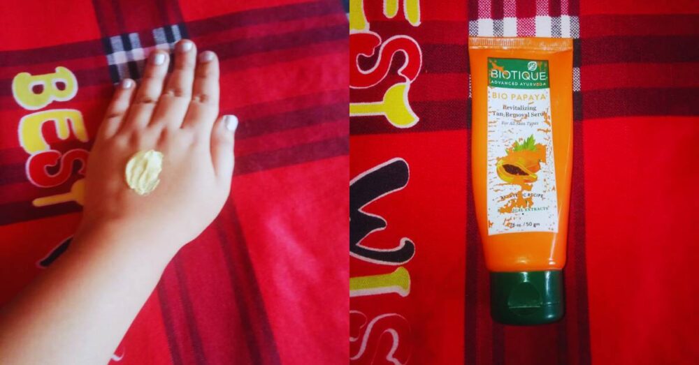 Biotique Bio Papaya Brightening Tan Removal Scrub Review