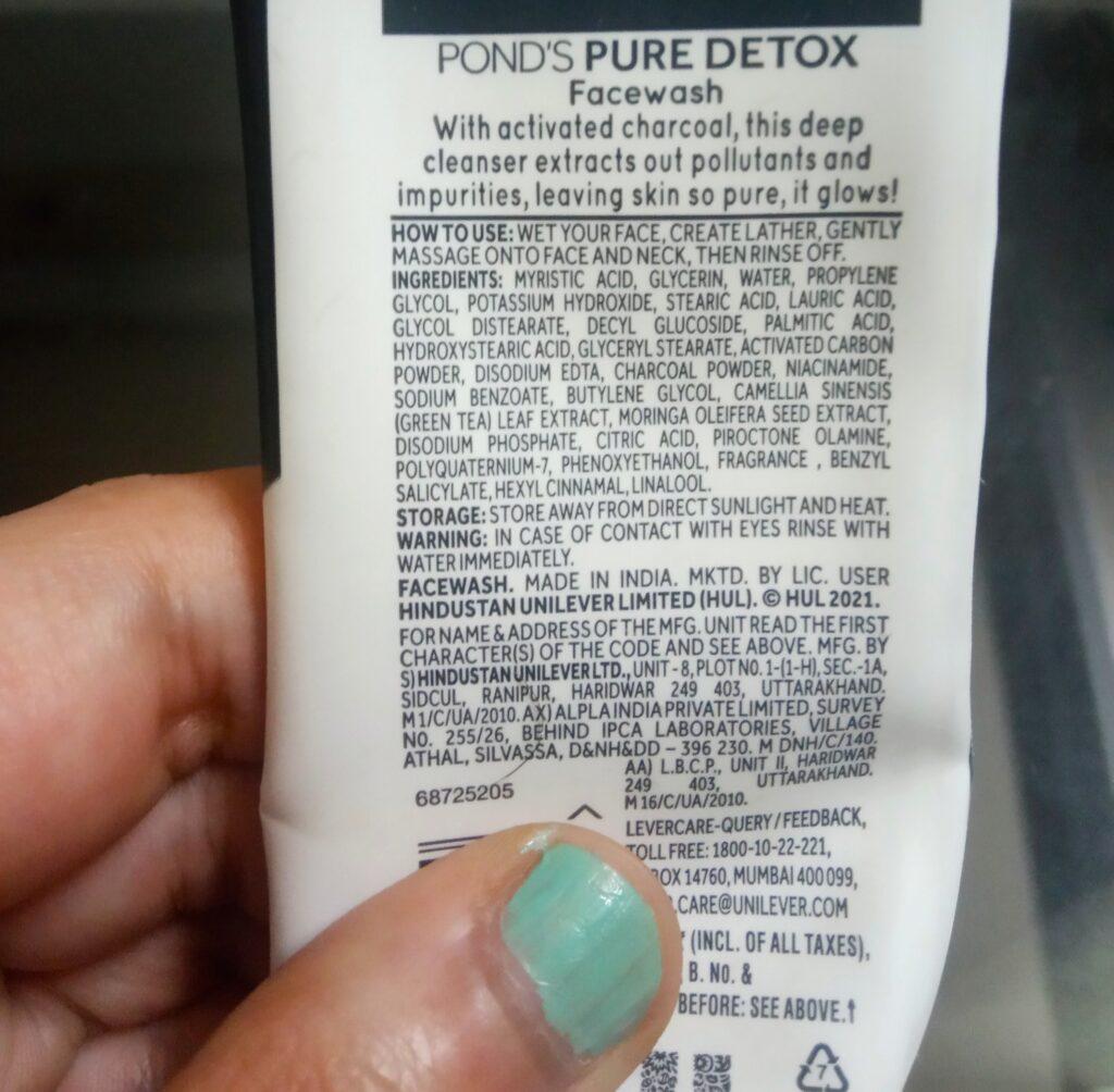 ponds charcoal face wash
